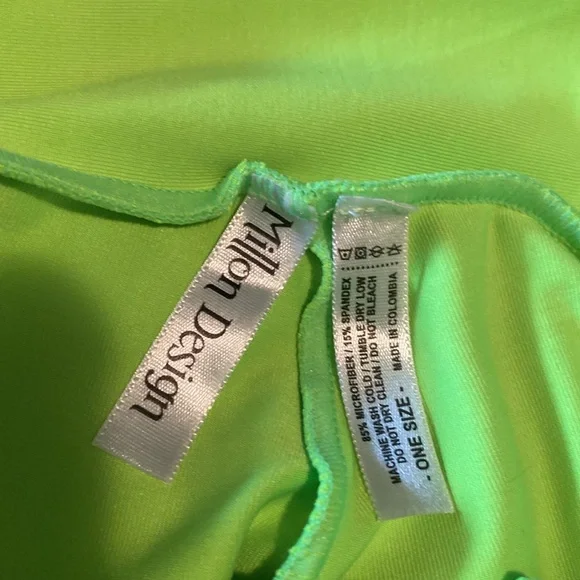 Kids Tights NEON Green Yellow - Picture 4 of 5